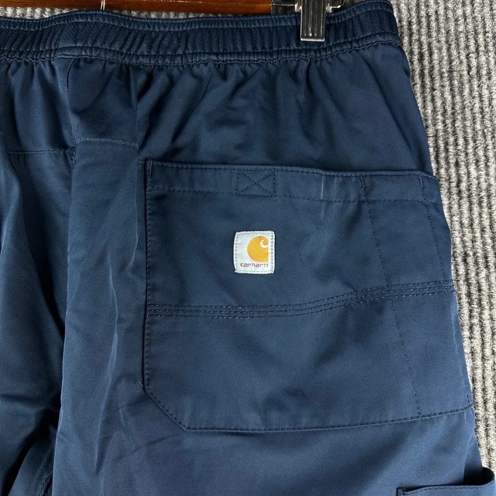 Carhartt Force Modern Fit Scrub Set Navy Blue V-Neck Top Cargo Pants Womens M/L